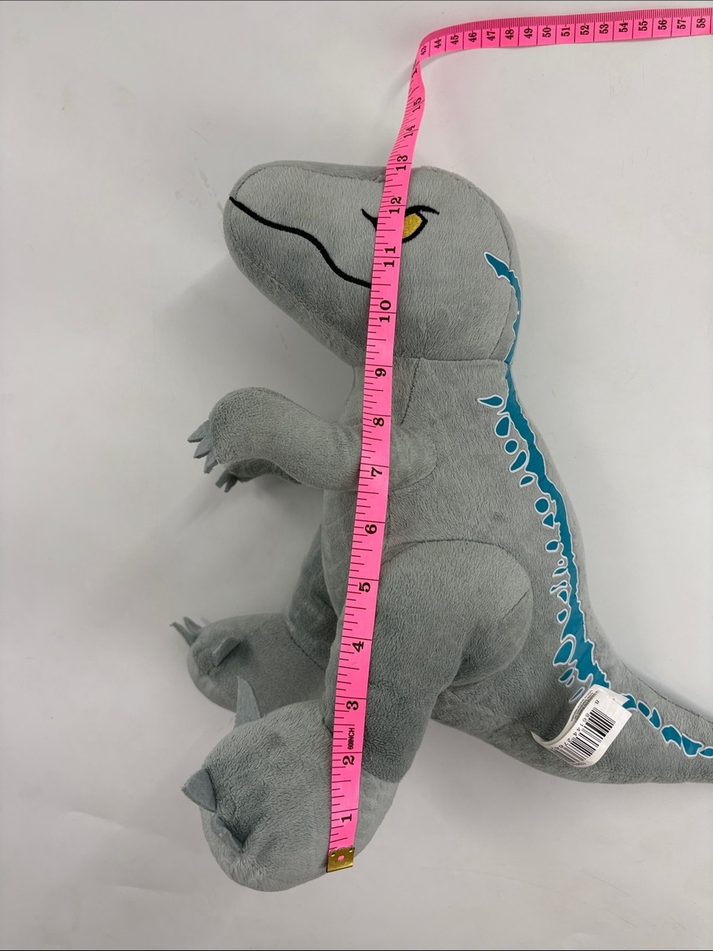 Gray Dino Plush Stuffed Animal - Soft Kids Toy - Picture 5 of 6